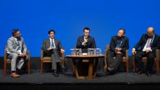 Dhesi Raja, Vice Chairman, HIMSS APAC; Professor Oscar Lee Vice Superintendent China Medical University Hospital, Taiwan; Dr Deok-Hyun Han Vice CMIO, Samsung Medical Center; A/Prof Low Cheng Ooi, Chief Technology Officer, Sheares Healthcare International Holdings; and Dr Mohammad Adib Khumaidi, President, Indonesian Medical Association Dhesi Raja, Vice Chairman, HIMSS APAC; Professor Oscar Lee Vice Superintendent China Medical University Hospital, Taiwan; Dr Deok-Hyun Han Vice CMIO, Samsung Medical Center; A/Prof Low Cheng Ooi, Chief Technology Officer, Sheares Healthcare International Holdings; and Dr Mohammad Adib Khumaidi, President, Indonesian Medical Association