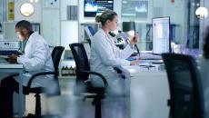 Doctors working in a lab Doctors working in a lab