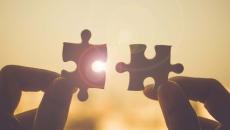 Puzzle pieces Puzzle pieces fitting together, showing connection and success