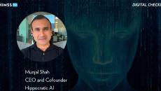 Munjal Shah, Hippocratic AI CEO_Artificial intelligence robot and binary by Yuichiro Chino/Moment/Getty Images Munjal Shah, Hippocratic AI CEO_Artificial intelligence robot and binary by Yuichiro Chino/Moment/Getty Images