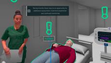 A virtual simulation of a patient transfer on the TACTICS VR programme A virtual simulation of a patient transfer on the TACTICS VR programme